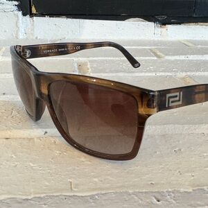 Versace square Havana brown Sunglasses